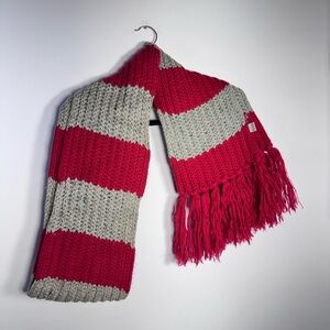 Mossimo Supply Co. Red and Gray Knit Scarf